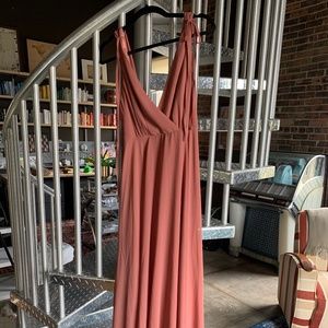 Lulu's Dusty Rose Maxi Dress - Bridesmaid dress
